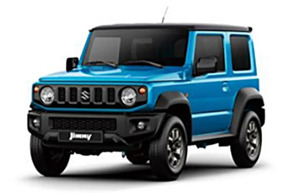 blue suzuki jimny jb74 color 248227 on white background